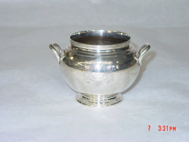 Antique sugar bowl Victorian London 1859