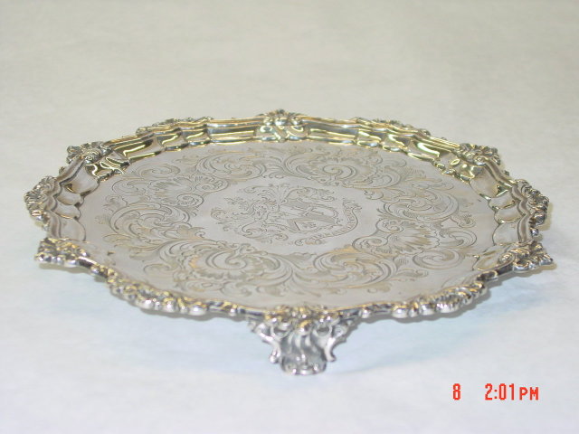 Antique salver Victorian London 1851