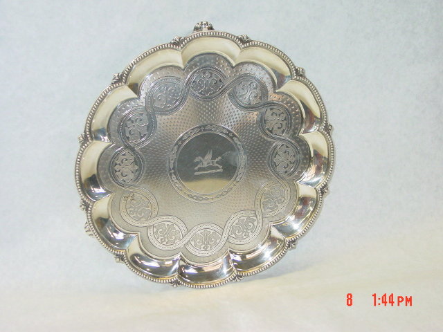 Antique salver Victorian London 1864