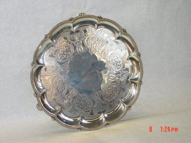 Antique salver Victorian London 1862
