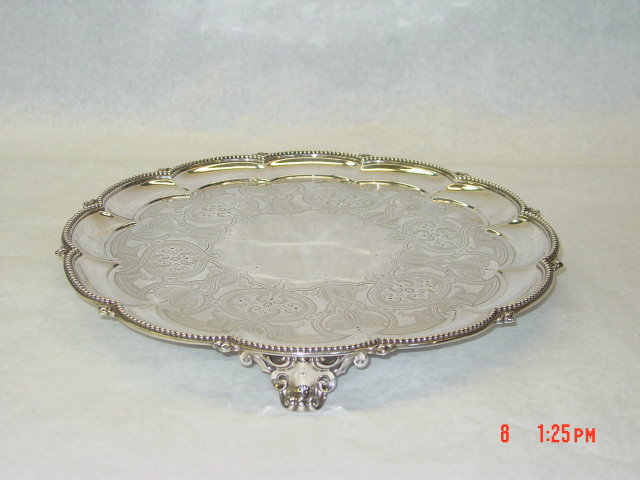 Antique salver Victorian London 1862