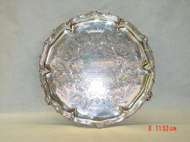 Antique salver Victorian London 1860
