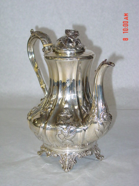 Antique coffee pot Victorian London 1846