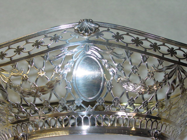 Antique oval pierced basket Sheffield 1910