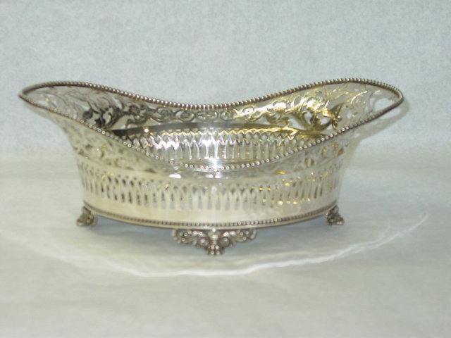 Antique oval shaped pierced basket Tiffany & Co. 1883