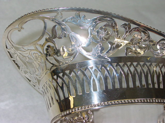 Antique oval shaped pierced basket Tiffany & Co. 1883