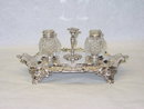 Antique inkstand Victorian Sheffield 1887