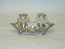 Antique inkstand Victorian London 1885