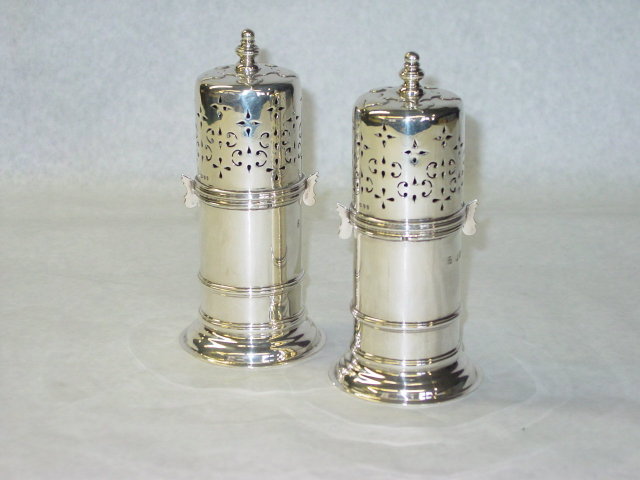 Antique pair sugar caster London 1891