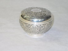Antique round shaped box London 1890