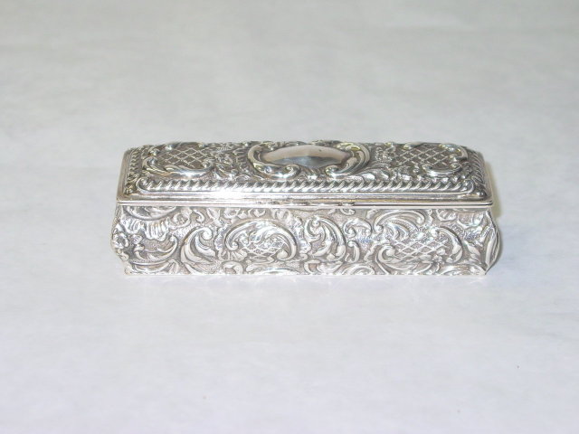 Antique diamond rings box Birmingham 1902