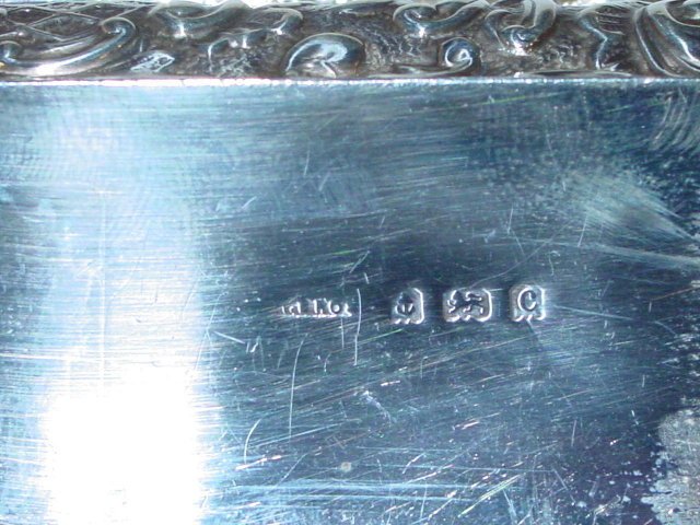 Antique diamond rings box Birmingham 1902