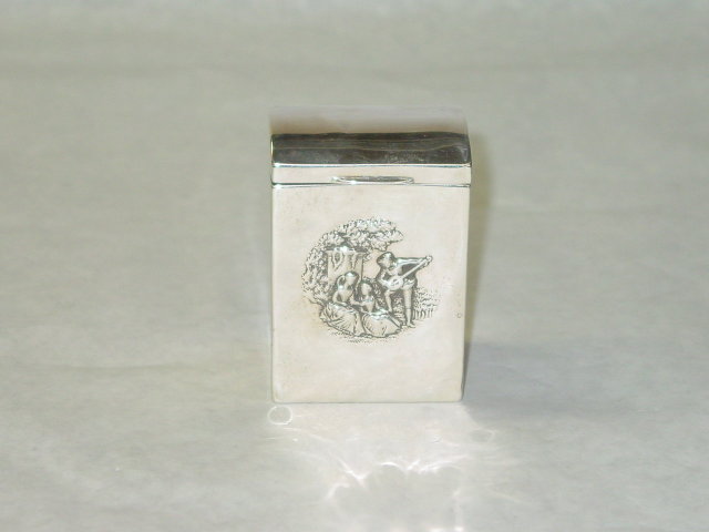 Antique playing cards holder box Birmingham 1902