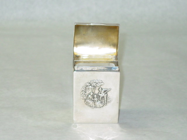 Antique playing cards holder box Birmingham 1902