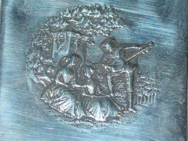 Antique playing cards holder box Birmingham 1902