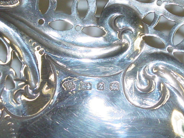 Antique pierced basket Birmingham 1899