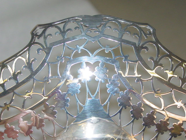 Antique pierced basket Sheffield 1938