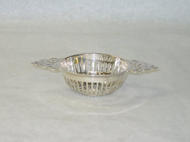 Antique pair pierced candies baskets London 1897