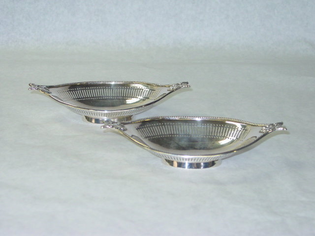 Antique pair pierced candies baskets Chester 1912
