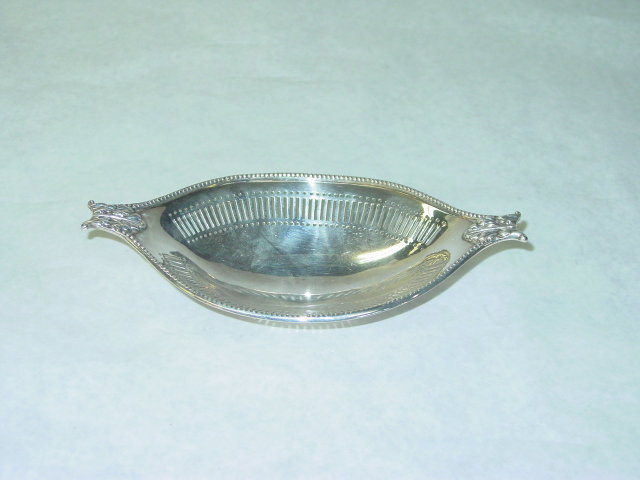 Antique pair pierced candies baskets Chester 1912