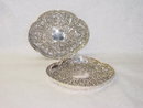 Antique pair of chased plates London 1890