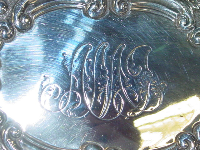 Antique pair of chased plates London 1890