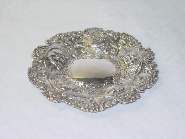 Antique chased plate Victorian London 1889
