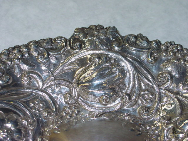 Antique chased plate Victorian London 1889