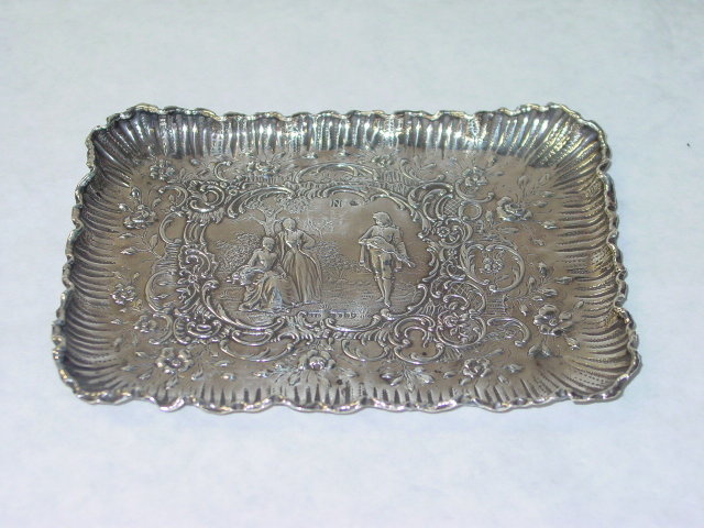 Antique chased plate London 1895
