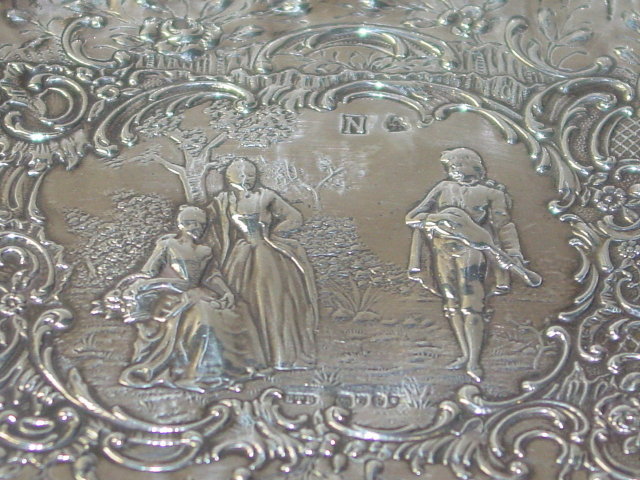 Antique chased plate London 1895