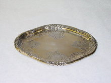Antique vermeille chased plate Germany 1800