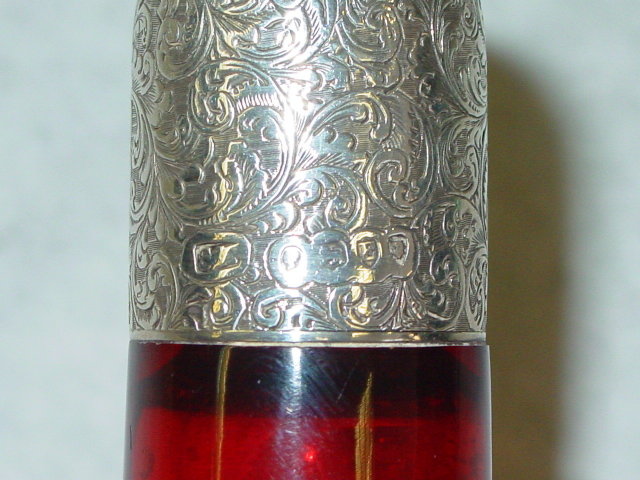 Antique double perfume bottle Victorian London 1880