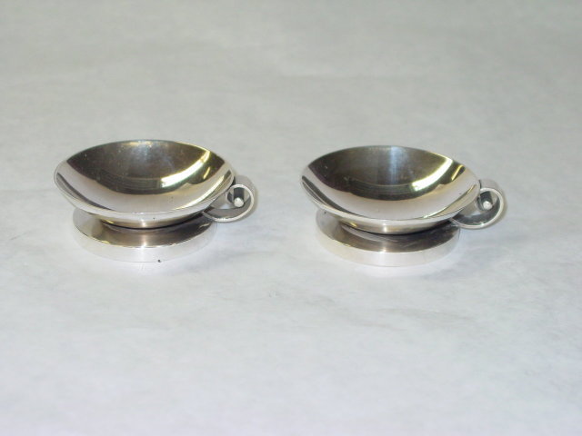 Antique pair salt cellars Evald Nielsen Denmark 1920