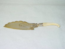 Antique vermeille cake showel Whiting MFG Co. America 1858