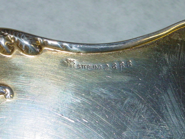 Antique vermeille cake showel Whiting MFG Co. America 1858