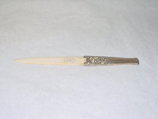 Antique ivory letter opener Gorham & Co. America 1900