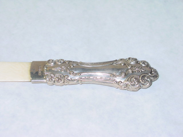 Antique ivory letter opener Birmingham 1898