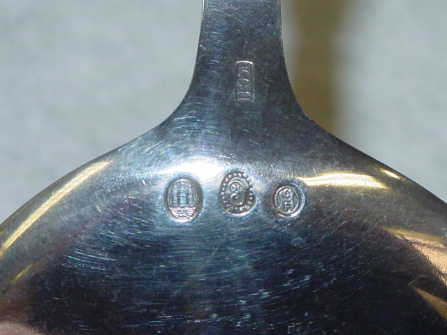 Antique dessert serving spoon Denmark 1929
