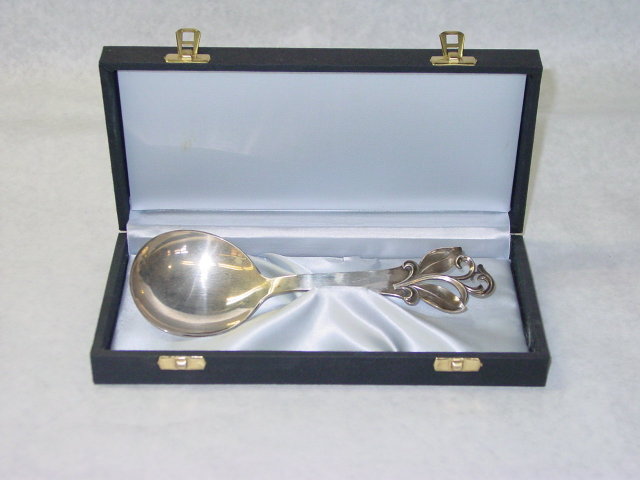 Antique dessert serving spoon Denmark 1930
