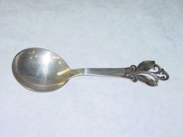 Antique dessert serving spoon Denmark 1930