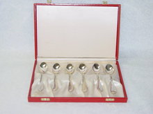 Antique tea spoons set Denmark 1934