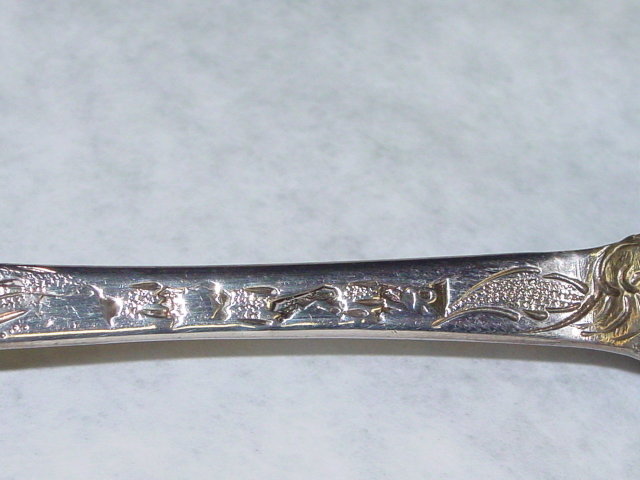 Antique pair fruit spoons George III London 1842