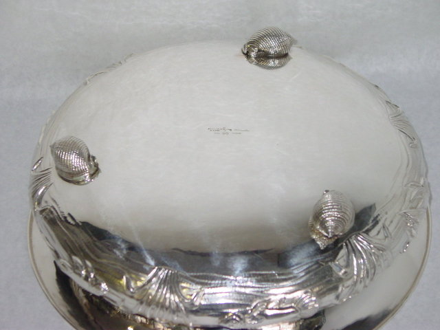 Round shaped cachepot shell footed Italian 1955