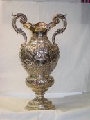 Rococò amphora vase Italian 1950