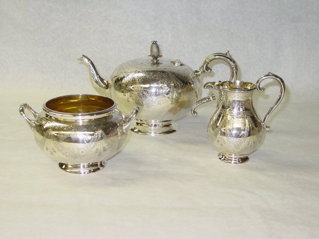 Antique tea set Victorian Edimburgh 1869