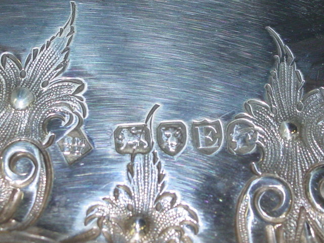Antique pair compotes Victorian London 1880