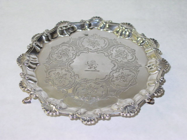 Antique salver George II London 1757