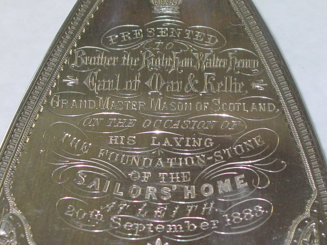 Antique commemorative trowel Victorian Birmingham 1883