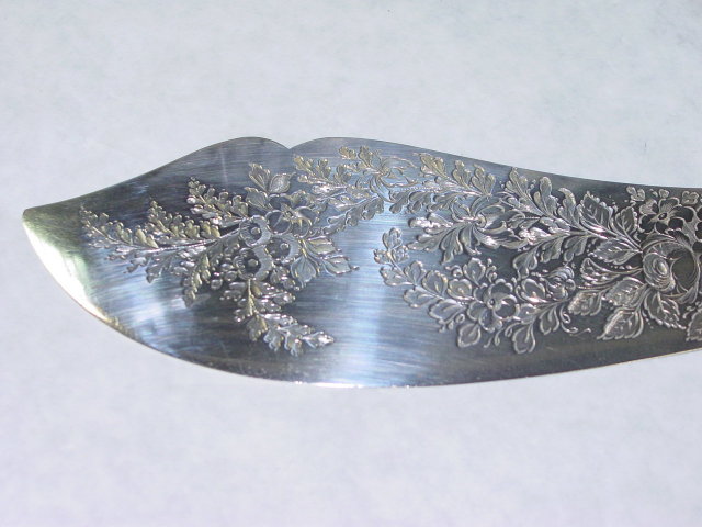 Antique fish serving set Victorian London 1877