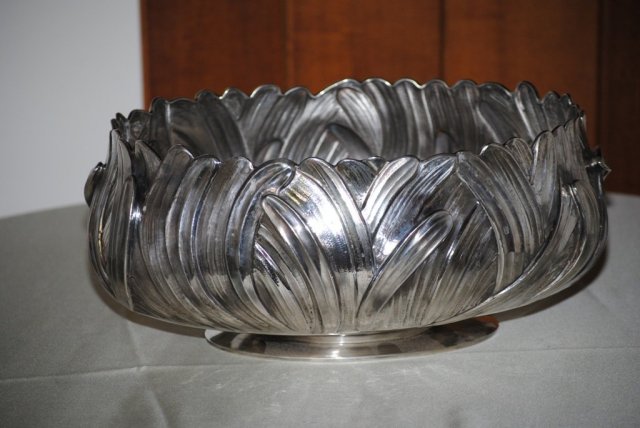 Laurel leaves style centrepiece Italian 1950